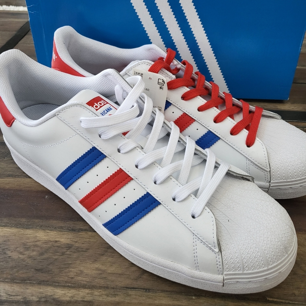 ADIDAS Superstar,  14, Red, white and blue